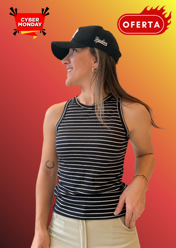 Producto - Musculosa CUEVA - Negro/Blanco