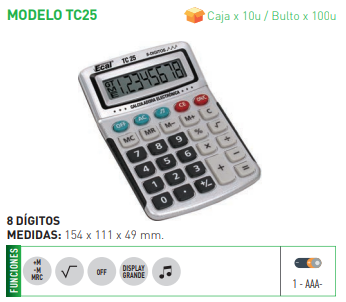 Producto - Calculadora Ecal de escritorio