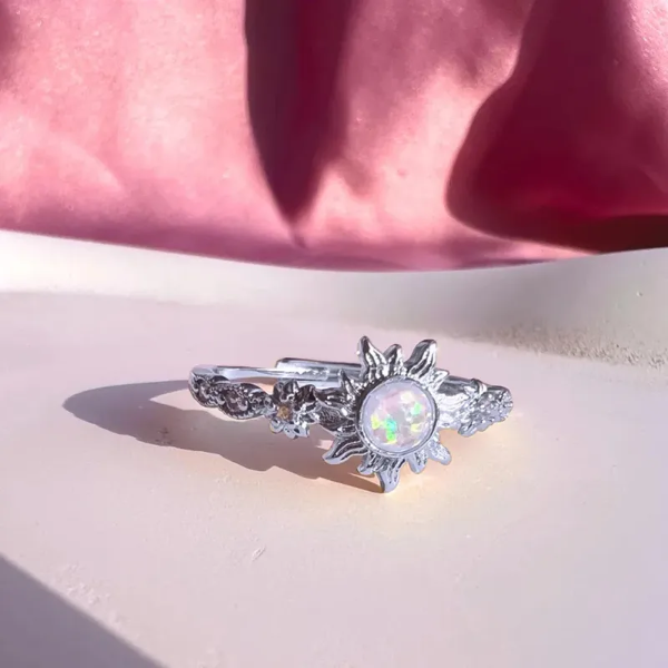 Producto - Anillo Sunly Silver-Enchapado en oro regulable