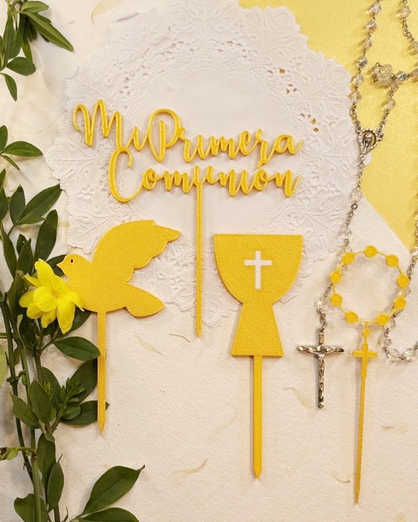 Producto - Toppers torta "combo" Mi Primera Comunión