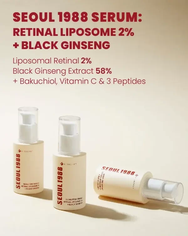 Producto - Serum Facial SEOUL 1988 Retinal Liposome 2p/ciento- Black Ginseng de K-SECRET. - 1