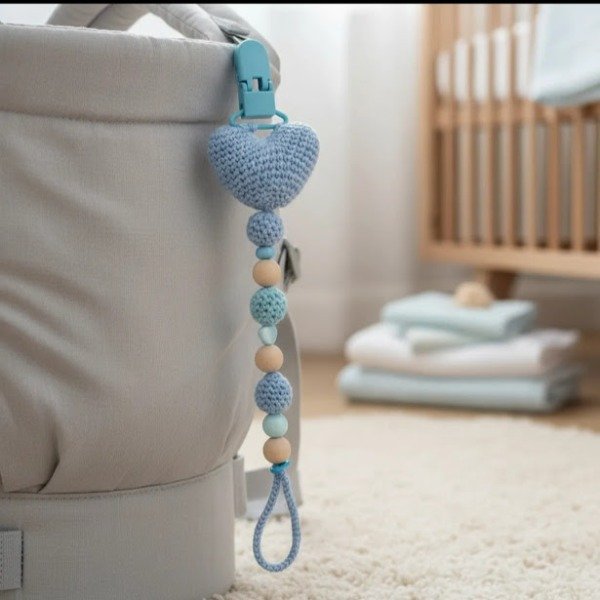 Producto - Porta chupetes bebés crochet
