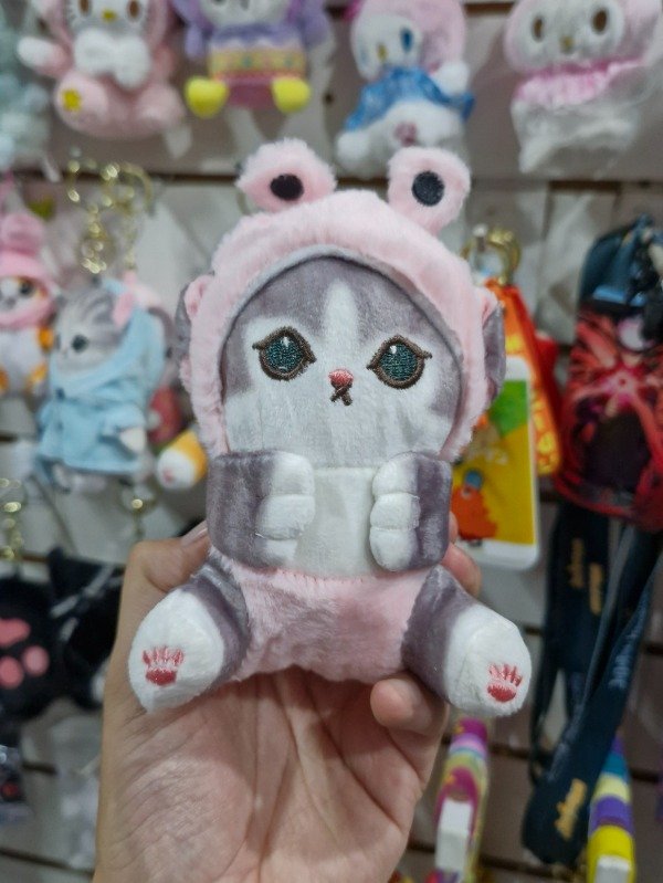 Producto - MOFUSAND - LLAVERO PELUCHE GATITO CARACOL ROSA
