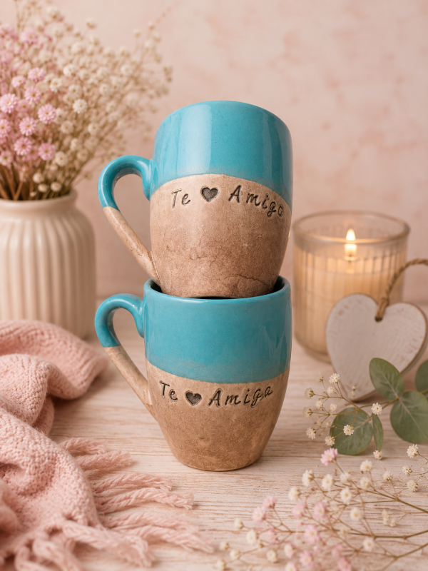Producto - TAZA RÚSTICA BOMBE FRASES AMIGO - 1