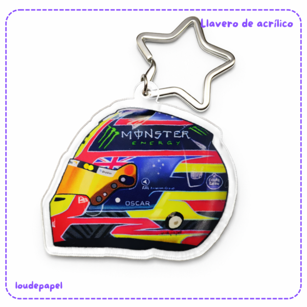 Producto - Casco Oscar Piastri 2025 - Llavero