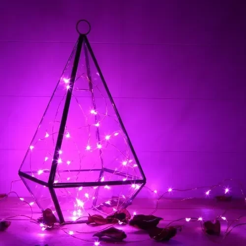 Producto - Guirnalda Micro led Alambre Luz Led Rgb Rosa