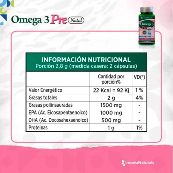 Producto - Omega 3 PRE NATAL 60 caps - INNOVANATURALS - 1