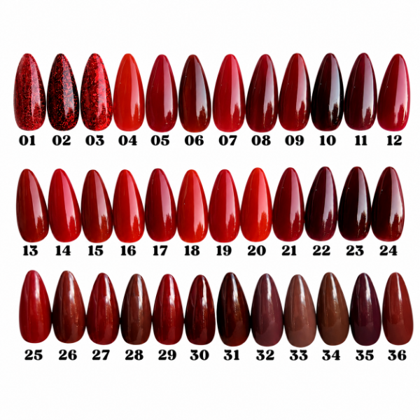 Producto - Semipermanente Rimera Rojos/Bordo/Marrón (seleccionar nro)