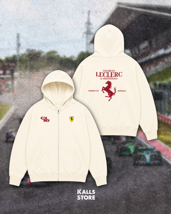 Producto - Campera cremita Charles Leclerc #caballo