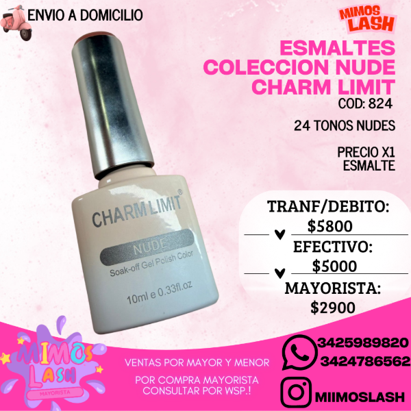 Producto - ESMALTES NUDE CHARM LIMIT COD: 824