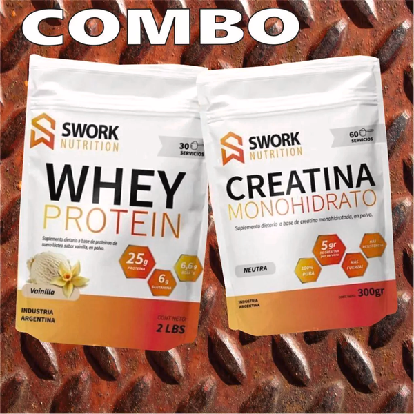Producto - Combo proteína 1kg + creatina 300gr Swork