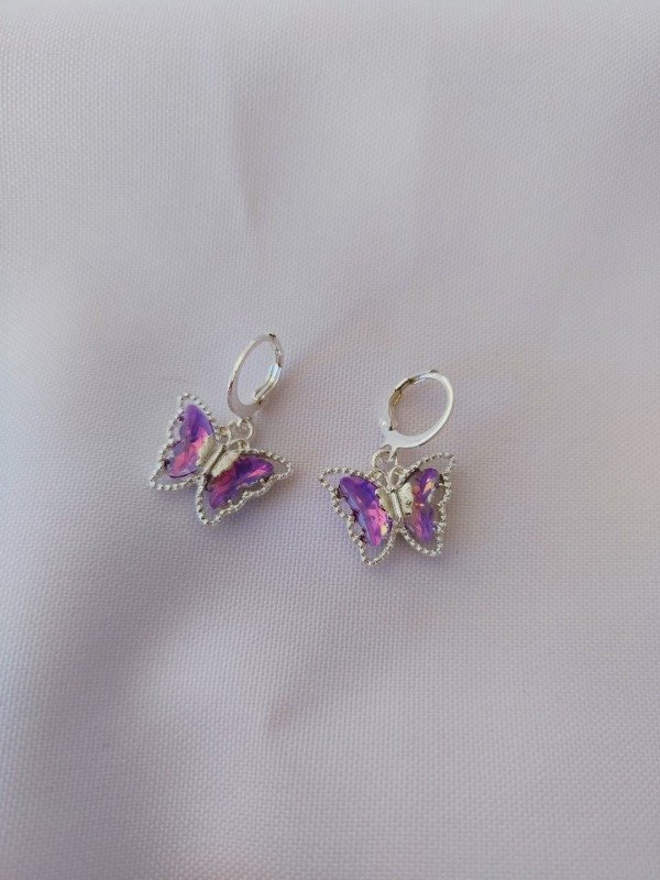 Producto - Argollitas mariposa lux violeta ab