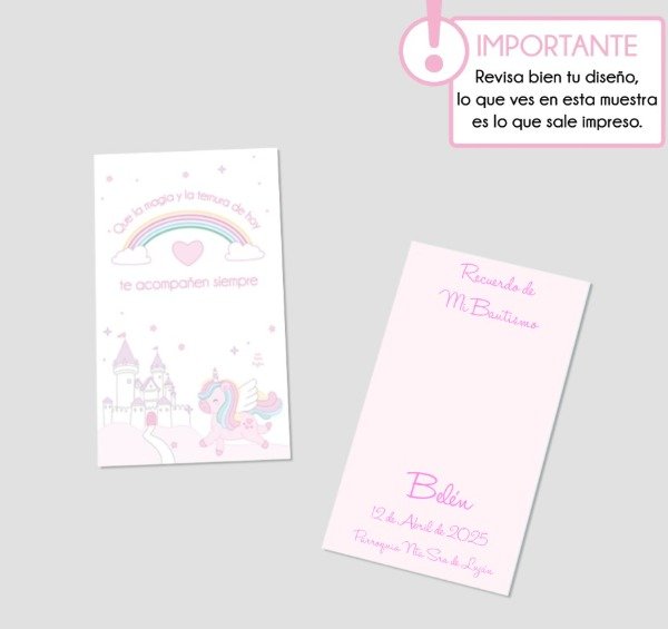 Producto - Pack Estampita Mini Personalizada (x20 unidades) - 2