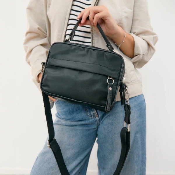 Producto - Bandolera Roma tela negra