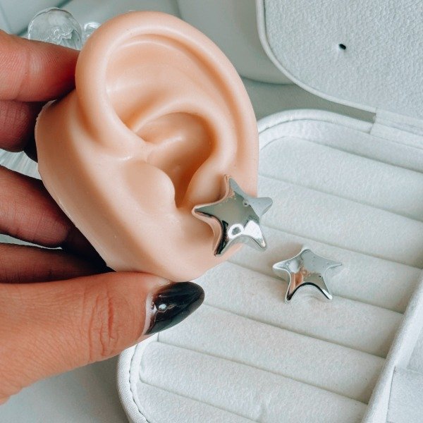 Producto - Aros Chunky Pilar Acero Blanco