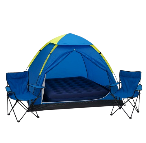 Producto - Combo Completo Carpa p/2 + Colchón 2 pl + 2 Sillas + 2 almohadas + Inflador