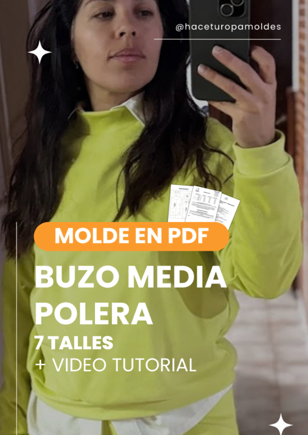 Producto - MOLDE BUZO MEDIA POLERA + VIDEO TUTORIAL
