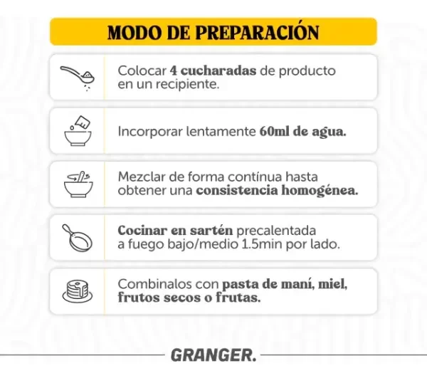 Producto - Pancakes proteicos GRANGER FOODS - GLUTEN FREE  x400gr - 7
