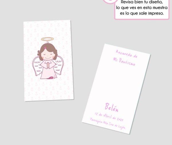Producto - Pack Estampita Mini Personalizada (x20 unidades) - 1