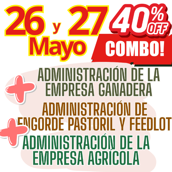 Producto - COMBO 3 CURSOS: Admin Ganadera + Engorde Pastoril y Feedlot + Admin Agrícola