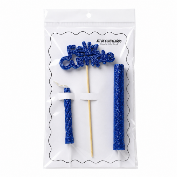 Producto - Kit de cumpleaños Vela + Bengala + Topper - 3