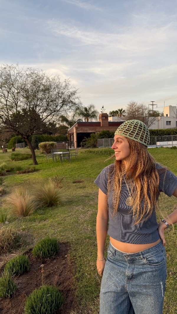 Producto - Gorro boho verde pastel