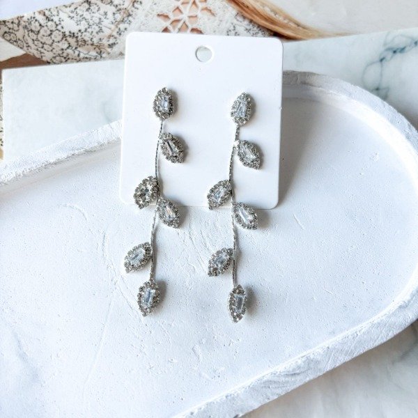 Producto - Aros Hojitas Plateadas