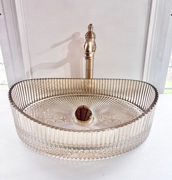 Producto - Bacha CHAMPAGNE oval cristal relieves