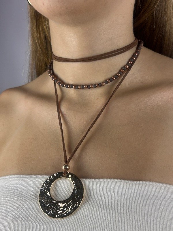 Producto - GARGANTILLA OVERLAY MARRÓN 4012