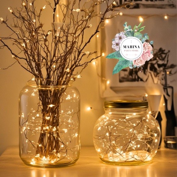 Producto - Luces alambre cálidas 2 mts con pilas incluidas