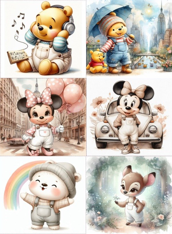 Producto - Winne Poo and Minnie-Plantilla Digital