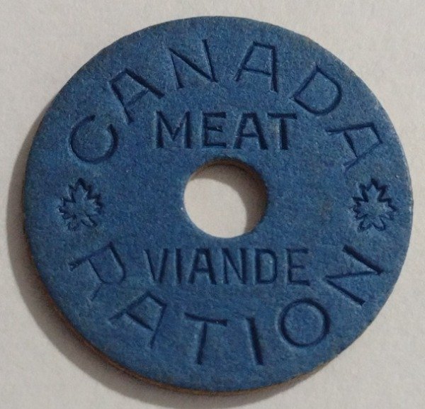 Producto - Canadá ficha de racionamiento de carne Segunda Guerra Mundial