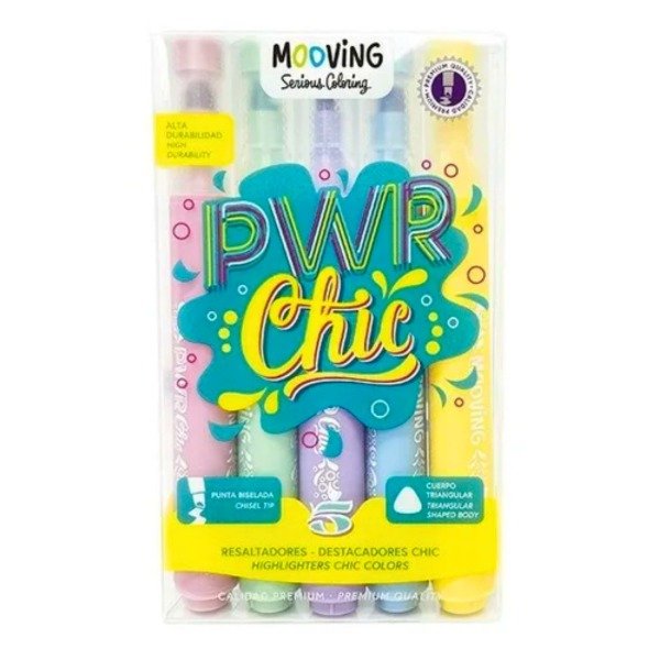 Producto - Resaltadores MOOVING COLORING CHIC x5