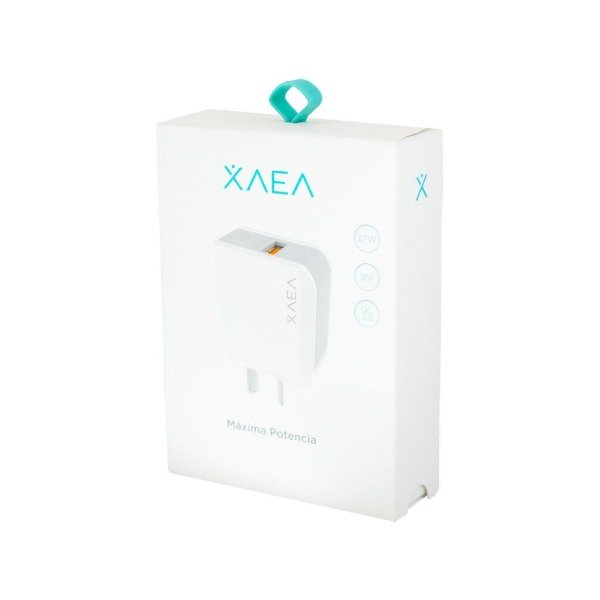 Producto - CARGADOR 220V XAEA MOD 10  9V  27W  1 USB  CABLE TIPO C  BLANCO