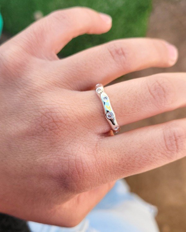 Producto - Anillo Cubic acero blanco