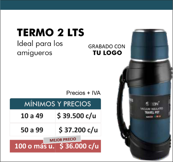 Producto - Termo 2 litros. Desde