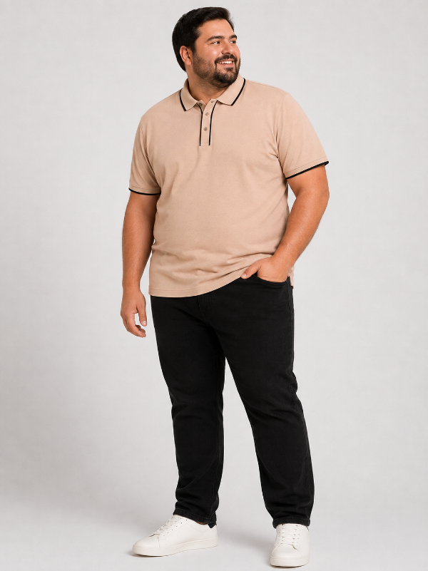 Producto - P5103 - Chomba Jersey Con Vivos TALLE ESPECIAL