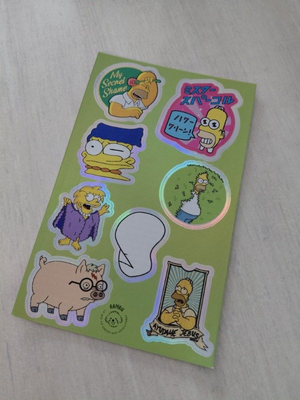 Producto - Planchitas de stickers - Los Simpson #003