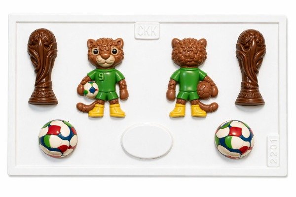Producto - PLACA CHOCOLATE PLASTICA  MASCOTA DEL MUNDIAL 2207