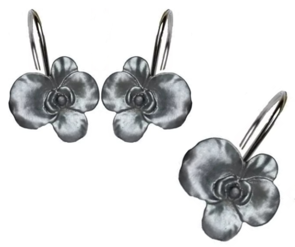 Producto - Set de Ganchos "Flores" de Resina y Metal