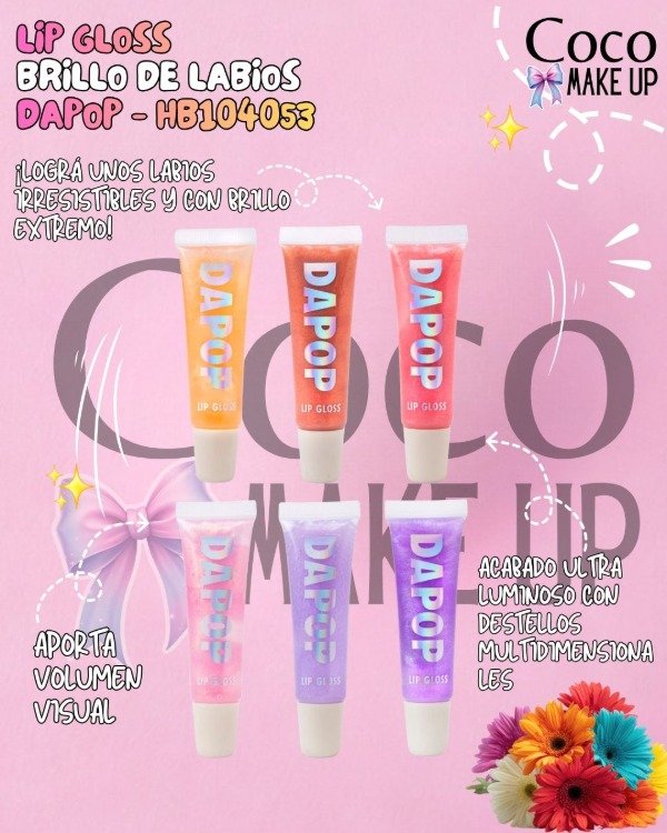 Producto - LIP GLOSS BRILLO DE LABIOS - DAPOP - HB104053