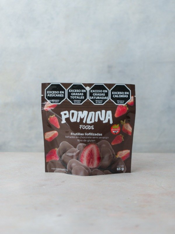Producto - Frutilla Liofilizada Bañada en Chocolate Semi Amargo x 65g