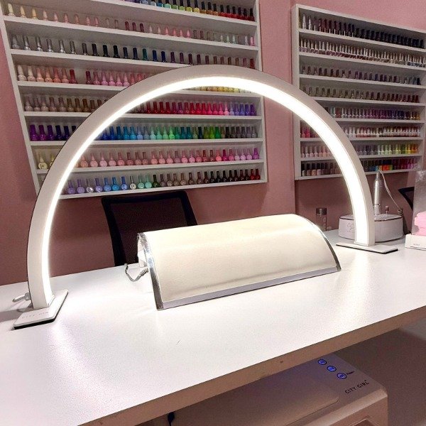 Producto - Lampara Led media Luna Grande con Strass Blanca - City Girl
