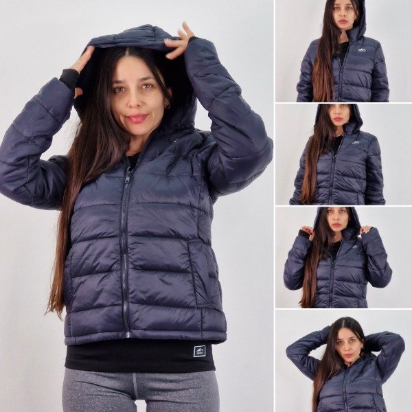 Producto - Campera RELLENA Cibarta Modelo clasica Azul logo montaña