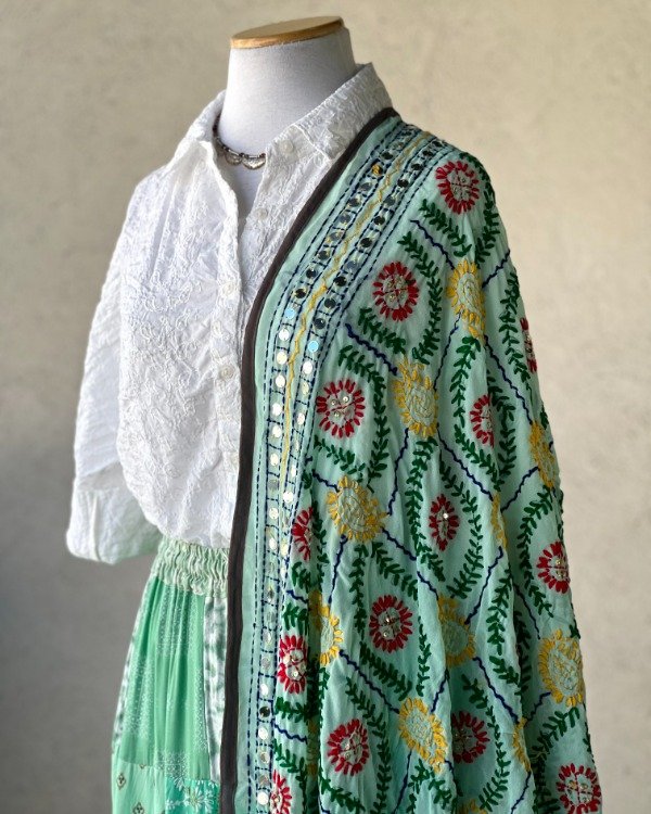 Producto - Dupatta Aguamarina