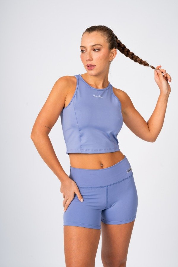 Producto - Crop Musculosa Fit Lila