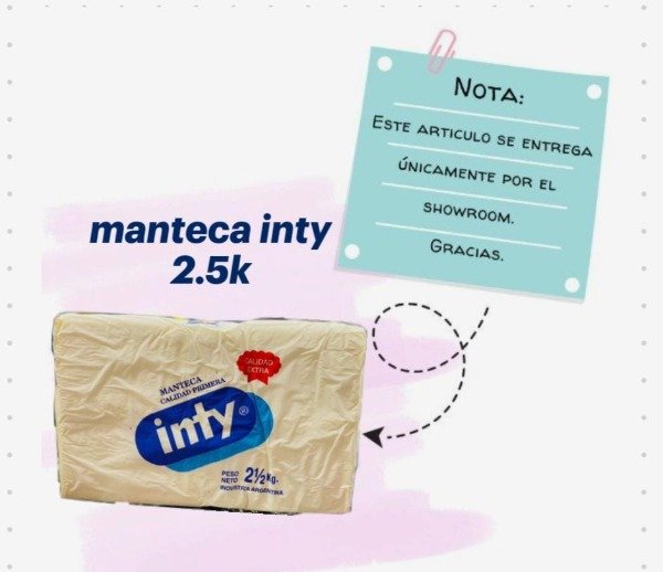 Producto - Manteca inty 2,5kg