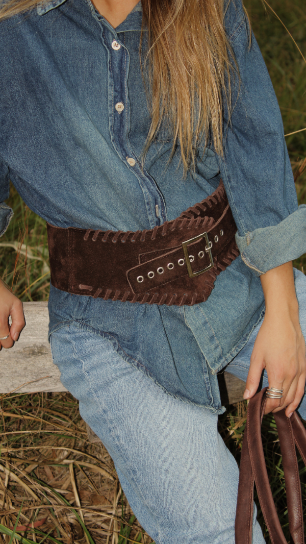 Producto - Faja Cuero Gamuza Ibiza