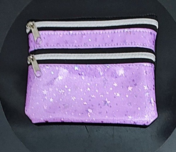 Producto - Monedero Doble Cierre Estrellas Lila
