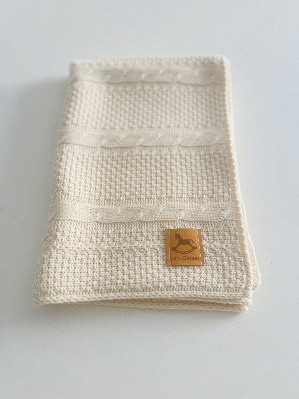 Producto - Manta BC tejida beige